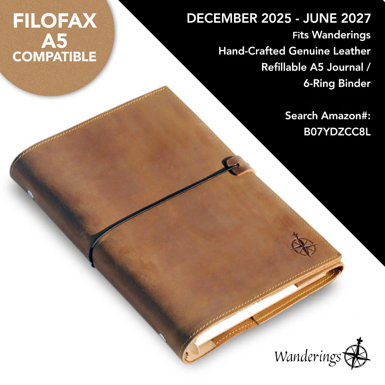 2026/27 Calendar Planner Inserts - Ivory Color - Thick Monthly Weekly Calendar Refill for A5 6-Ring Binder Planner Compatible with Filofax 8 1/4 x 5 5/8 (21cm x 14.2cm) to Jun 2027 - Image 4