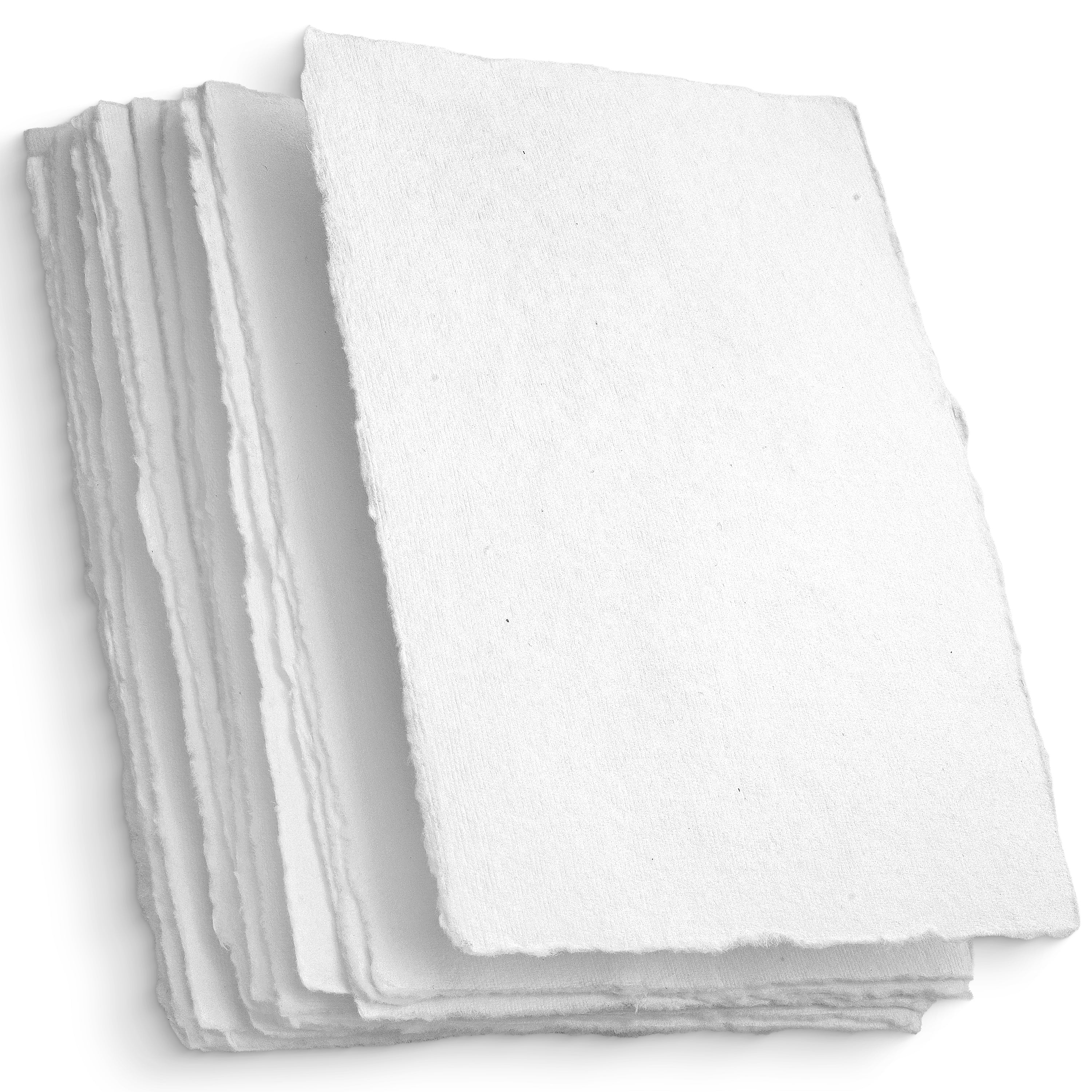 Handmade Deckle Edge Paper — 300 GSM — 3 Colors — 2 Sizes — Pack of 25 - Image 11