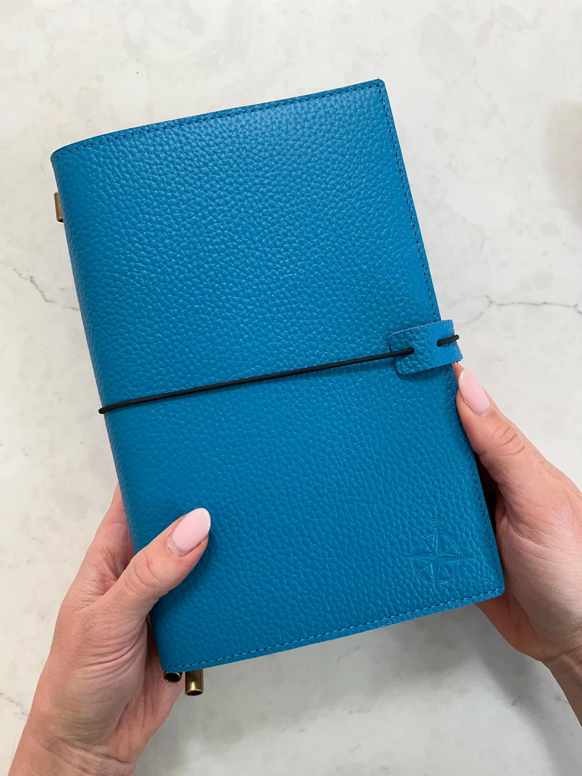 A5 Refillable Travelers Notebook with Pockets (Blue) — 6" x 8.7" / 15cm x 22cm - Image 8