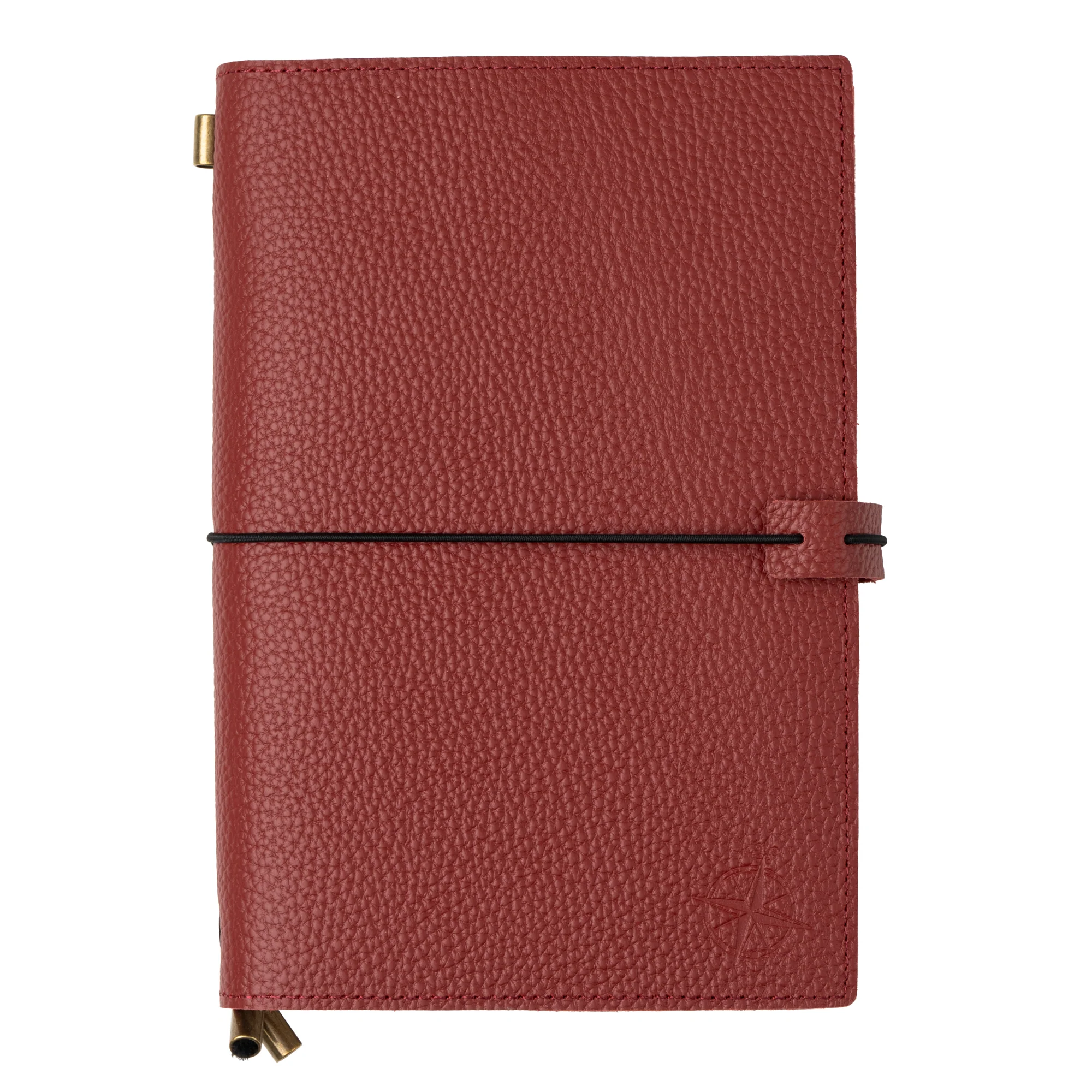 A5 Refillable Travelers Notebook with Pockets (Red) — 6" x 8.7" / 15cm x 22cm - Image 3