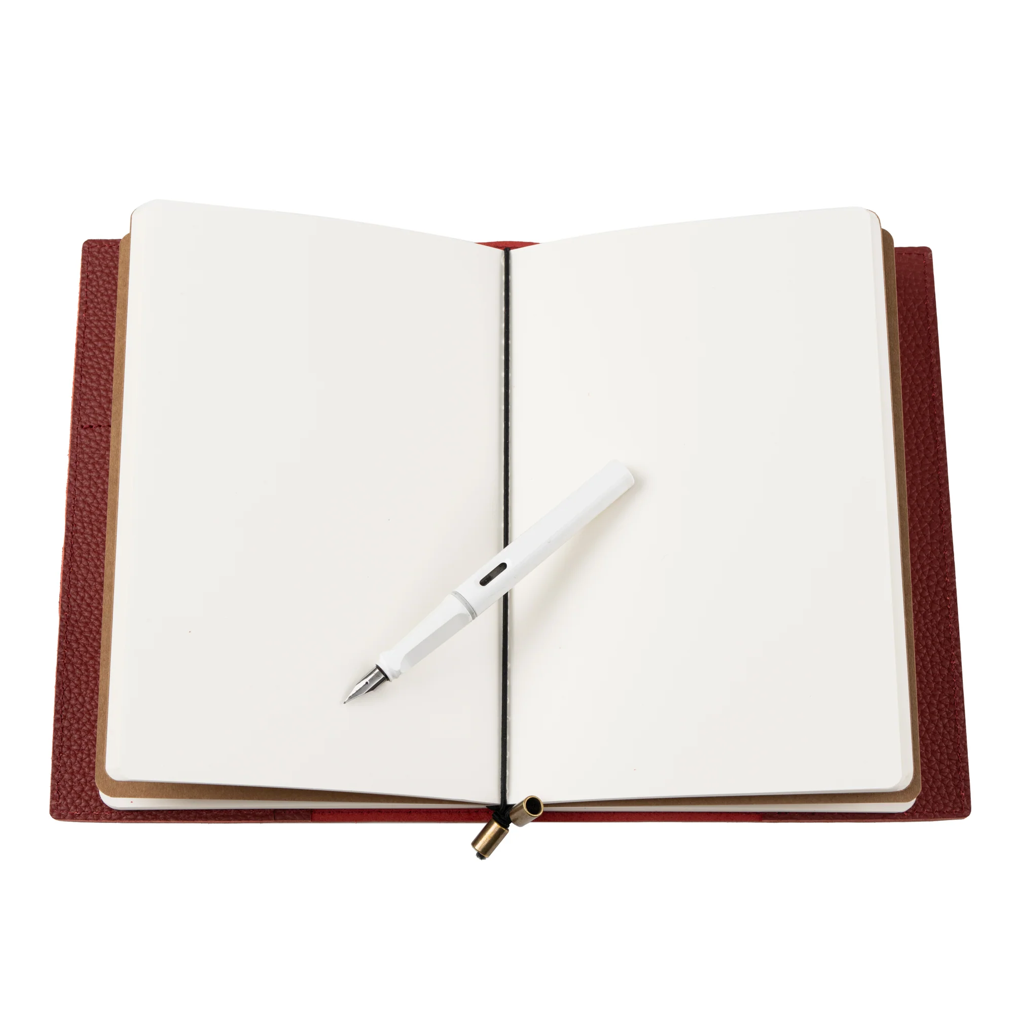 A5 Refillable Travelers Notebook with Pockets (Red) — 6" x 8.7" / 15cm x 22cm - Image 8