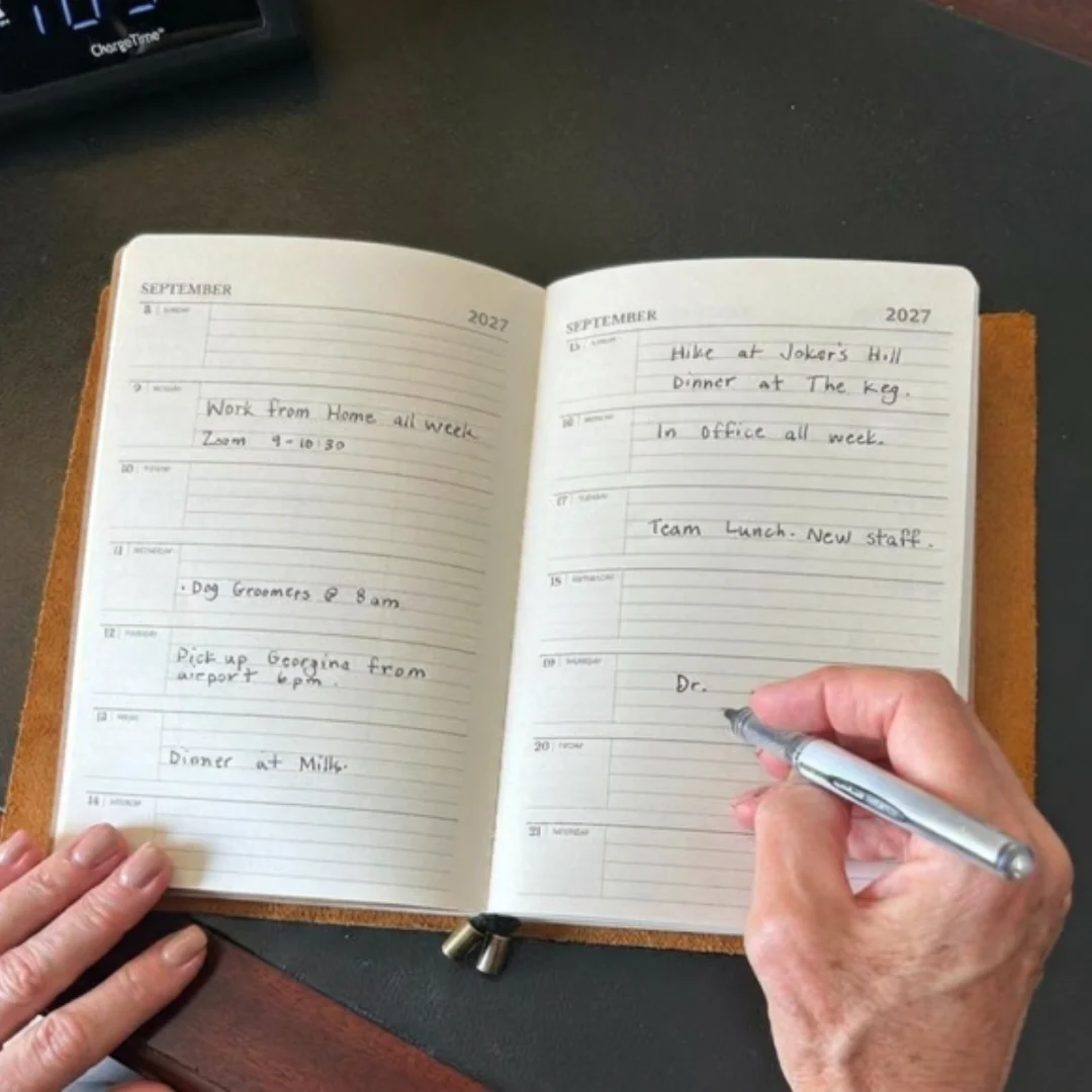 A5 Traveler's Notebook Calendar Refill Inserts – 5.8" x 8.4" (14.2 x 21cm) – Sep 2026 to December 2027 - Image 8
