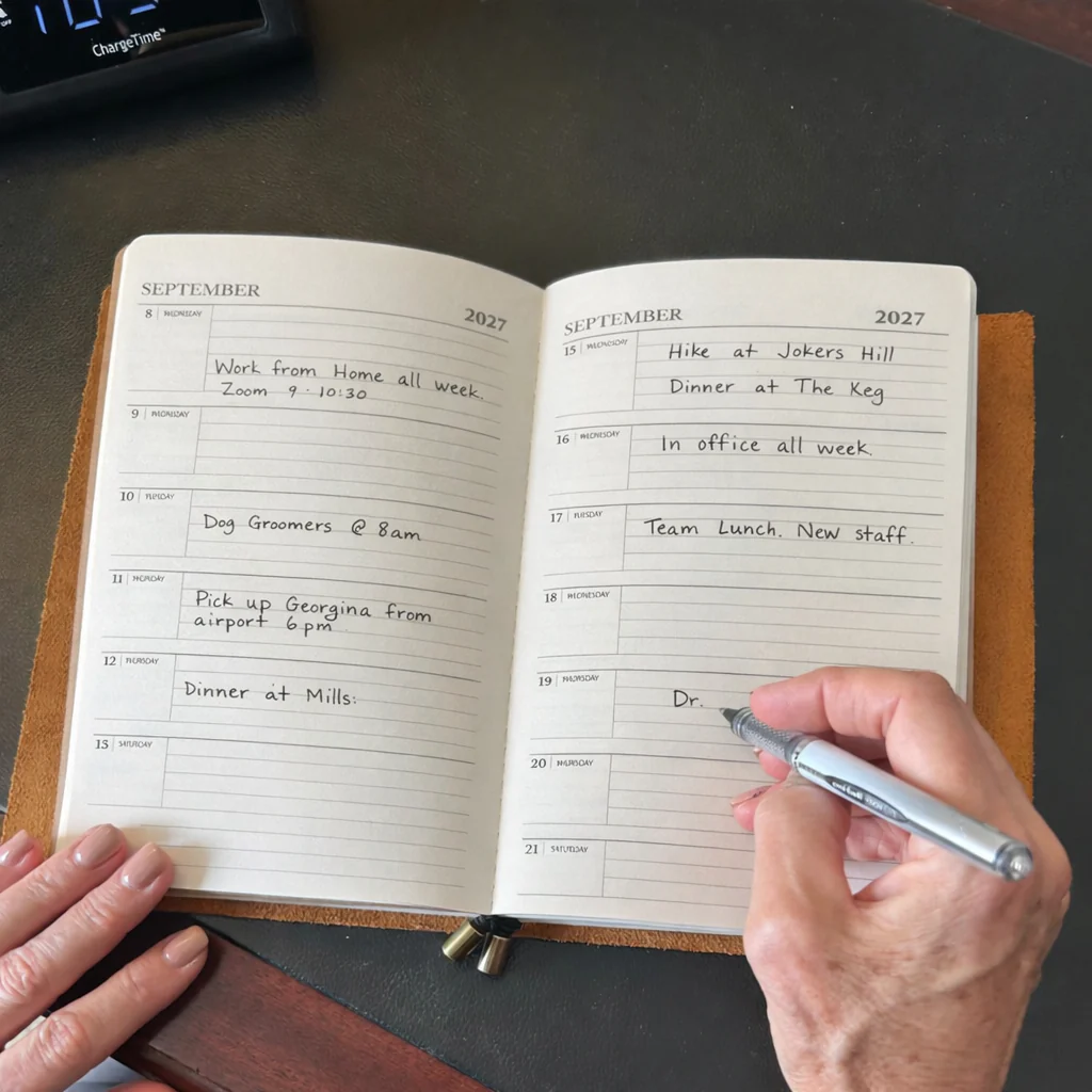 A5 and Regular Traveler's Notebook Dated Calendar Refill - January 2027 - December 2027 - Image 5