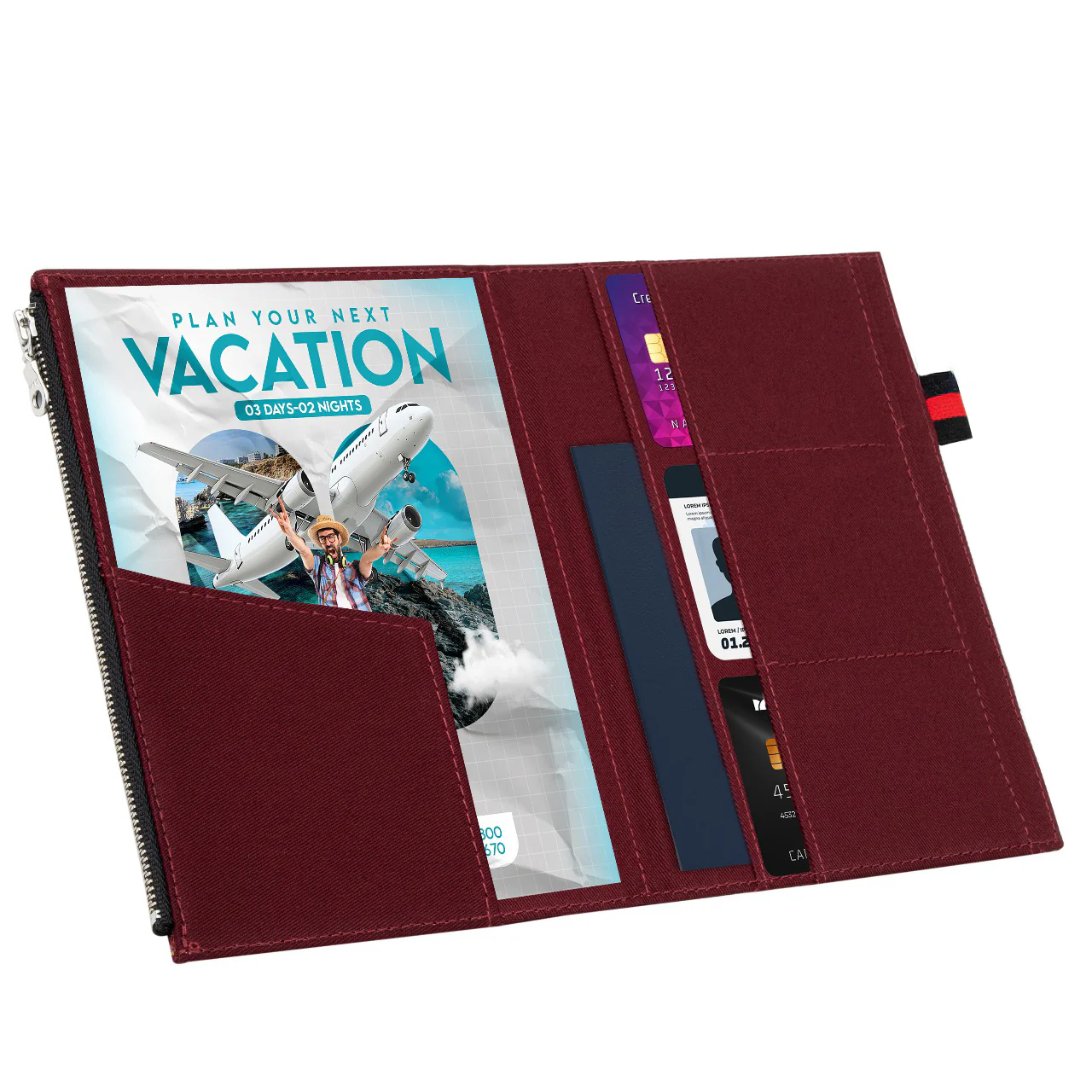 Travelers Notebook Zipper Pouch Insert - Cotton Fabric - 3 Sizes - Image 10