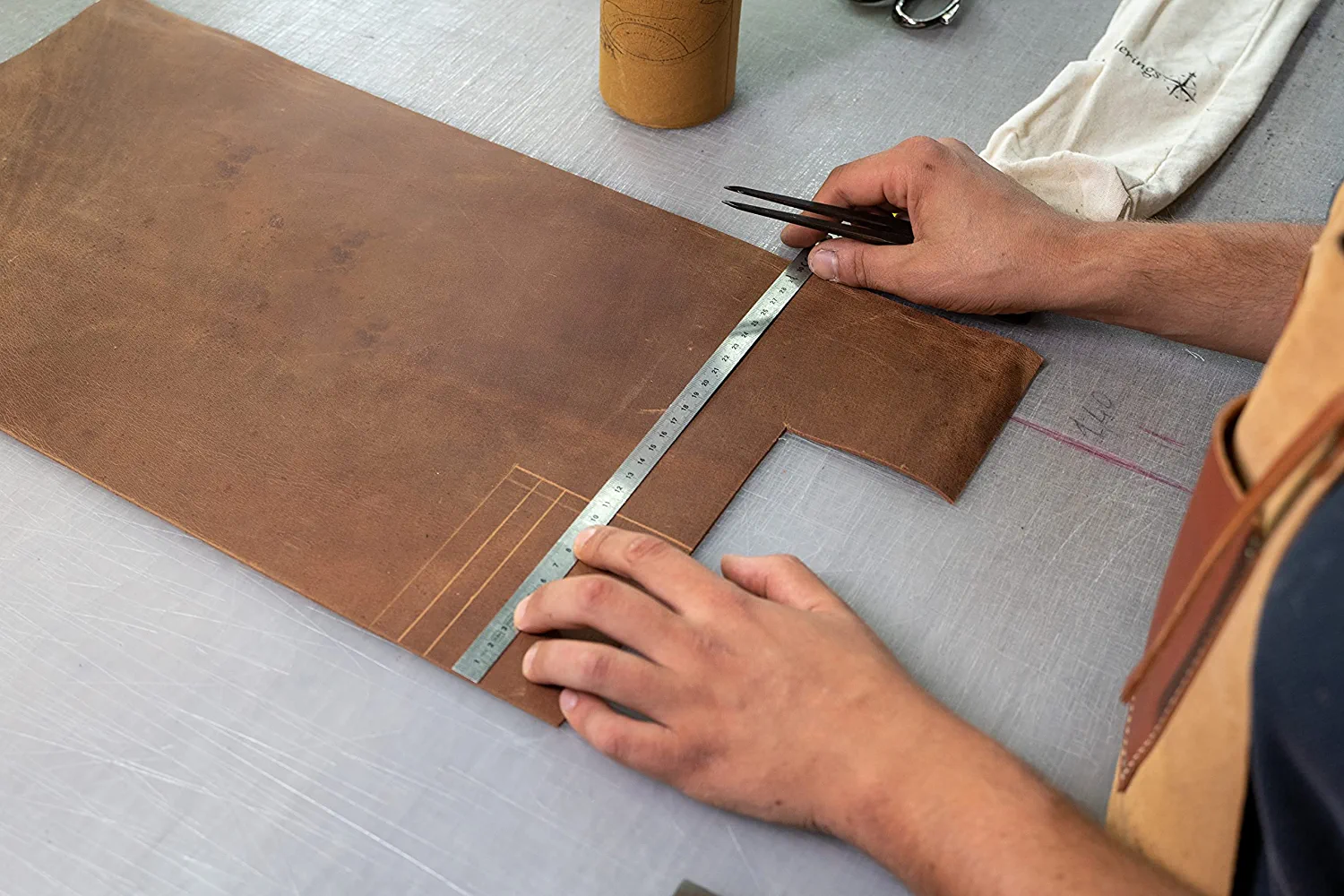 Genuine Leather Sheet for Leather Crafts - Includes 1 Sheet (12"x24")+ Leather Cord (36") - Image 3