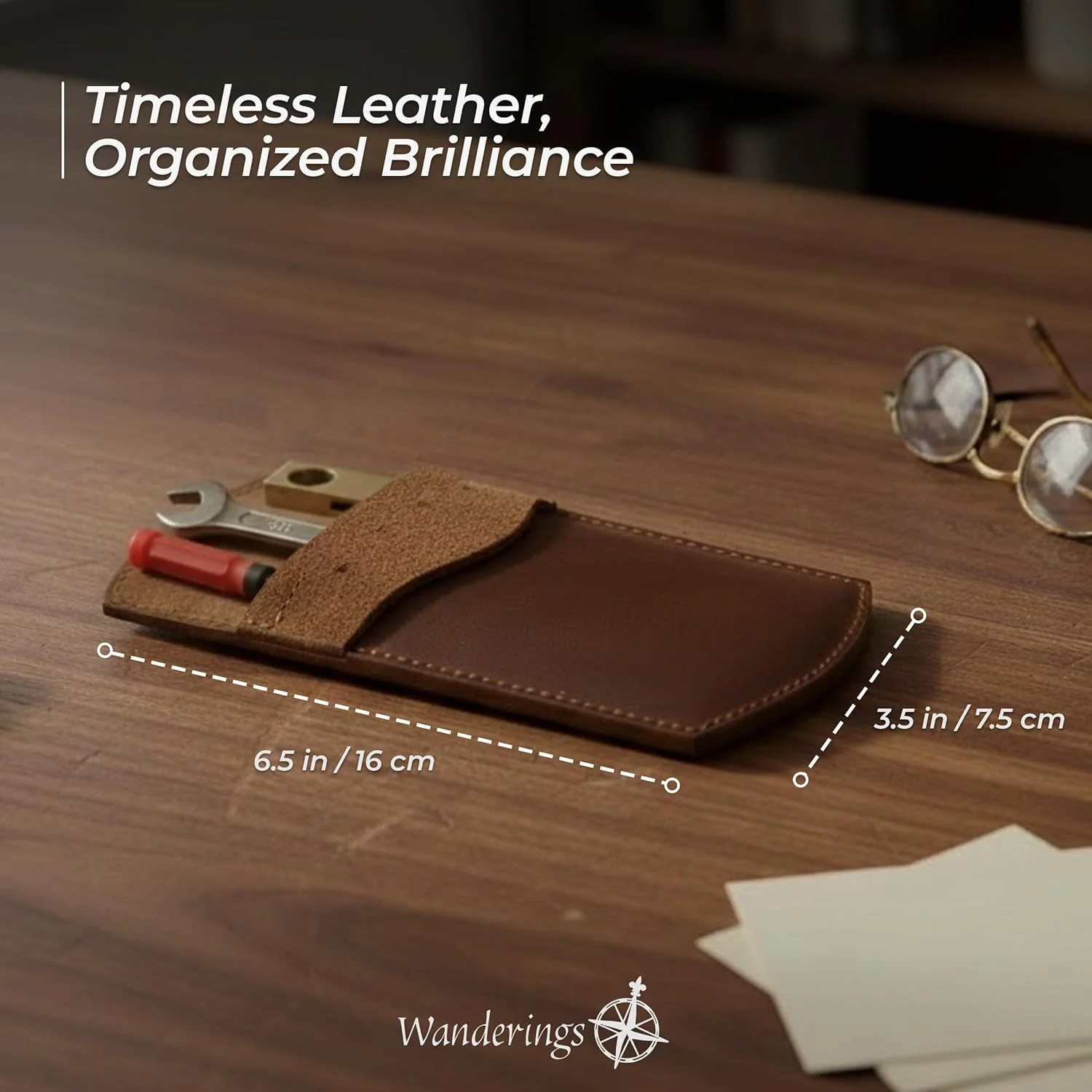 Genuine Leather Pocket Protector - 3.5" x 6.25" - Image 6
