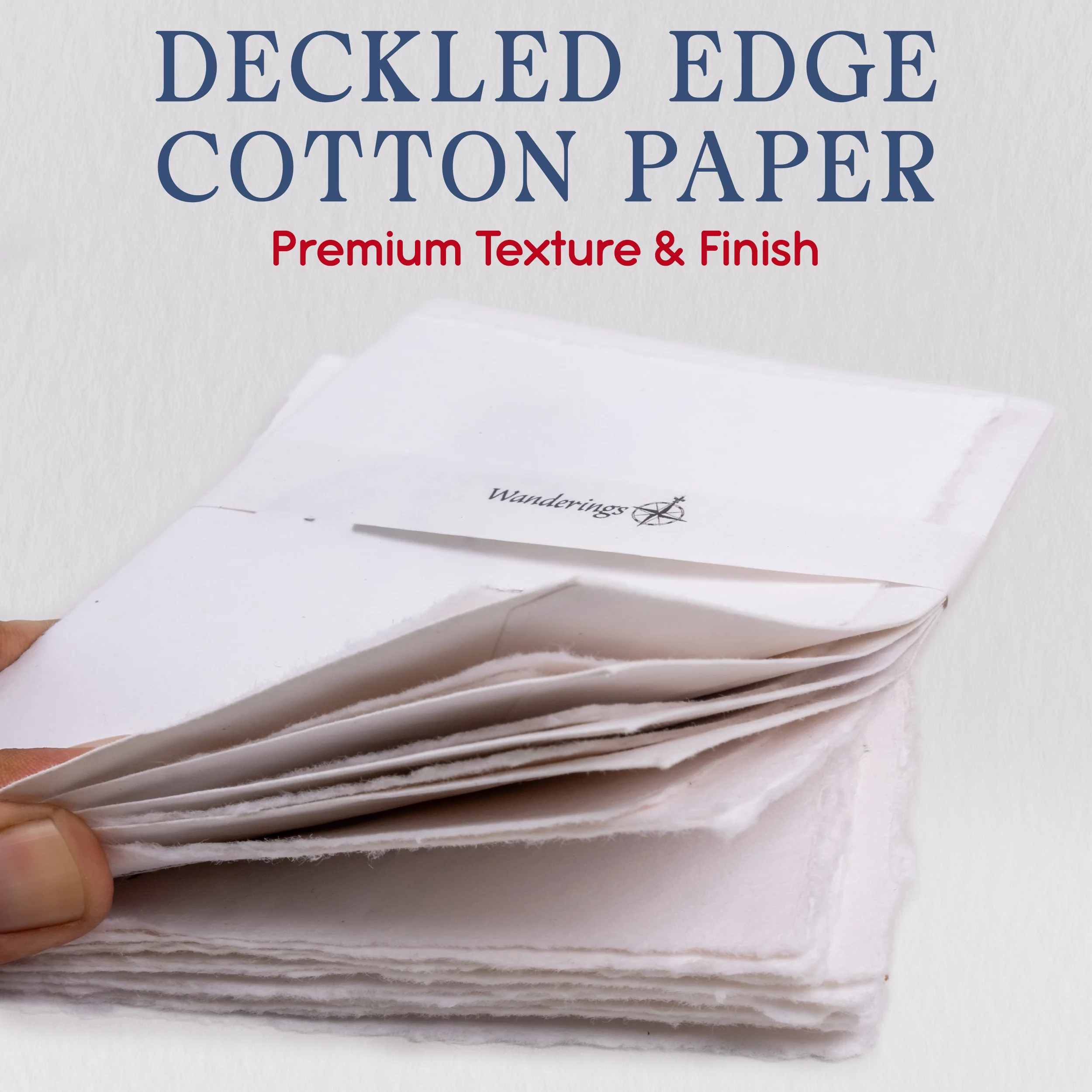 Handmade Blank Deckle Edge Greeting Cards & Envelopes  - 300gsm – 20 Cards with Envelopes - 5x7 - Image 5