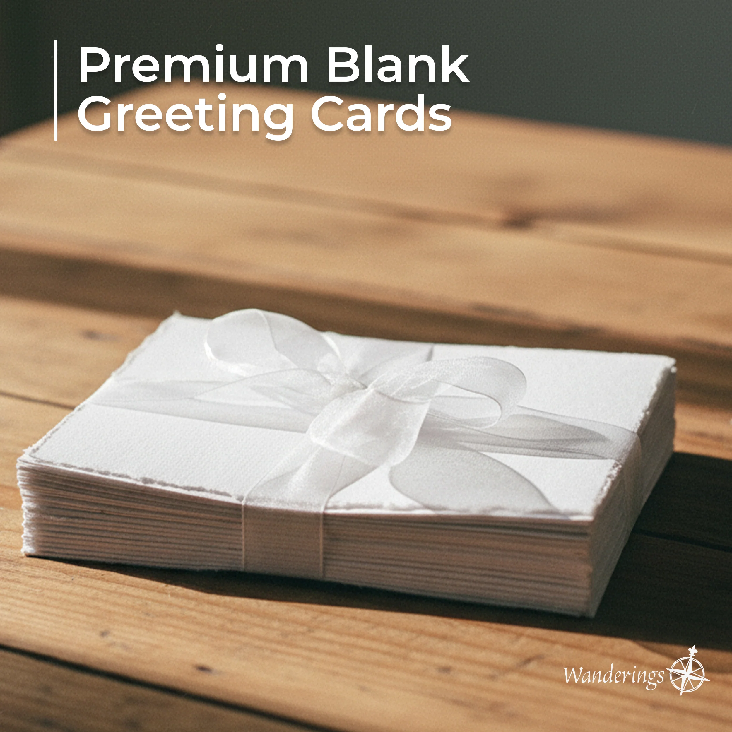 Handmade Blank Deckle Edge Greeting Cards & Envelopes  - 300gsm – 20 Cards with Envelopes - 5x7 - Image 9