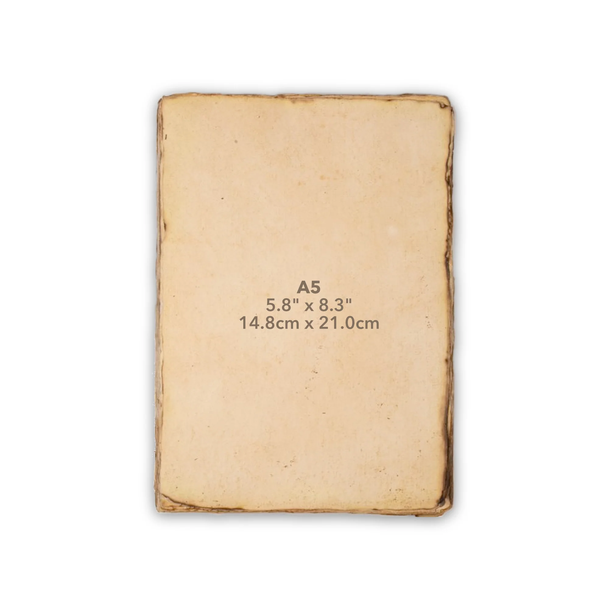 Handmade Vintage Burned Edge Paper - 150 GSM - 3 Sizes - 50 Pack - Image 6
