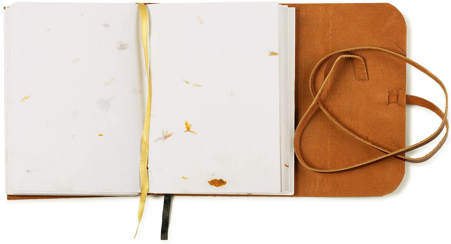Leather Bound Journal with Off-White Paper - Hand-Crafted Genuine Leather, 5 x 7" - 2 Styles - Image 4