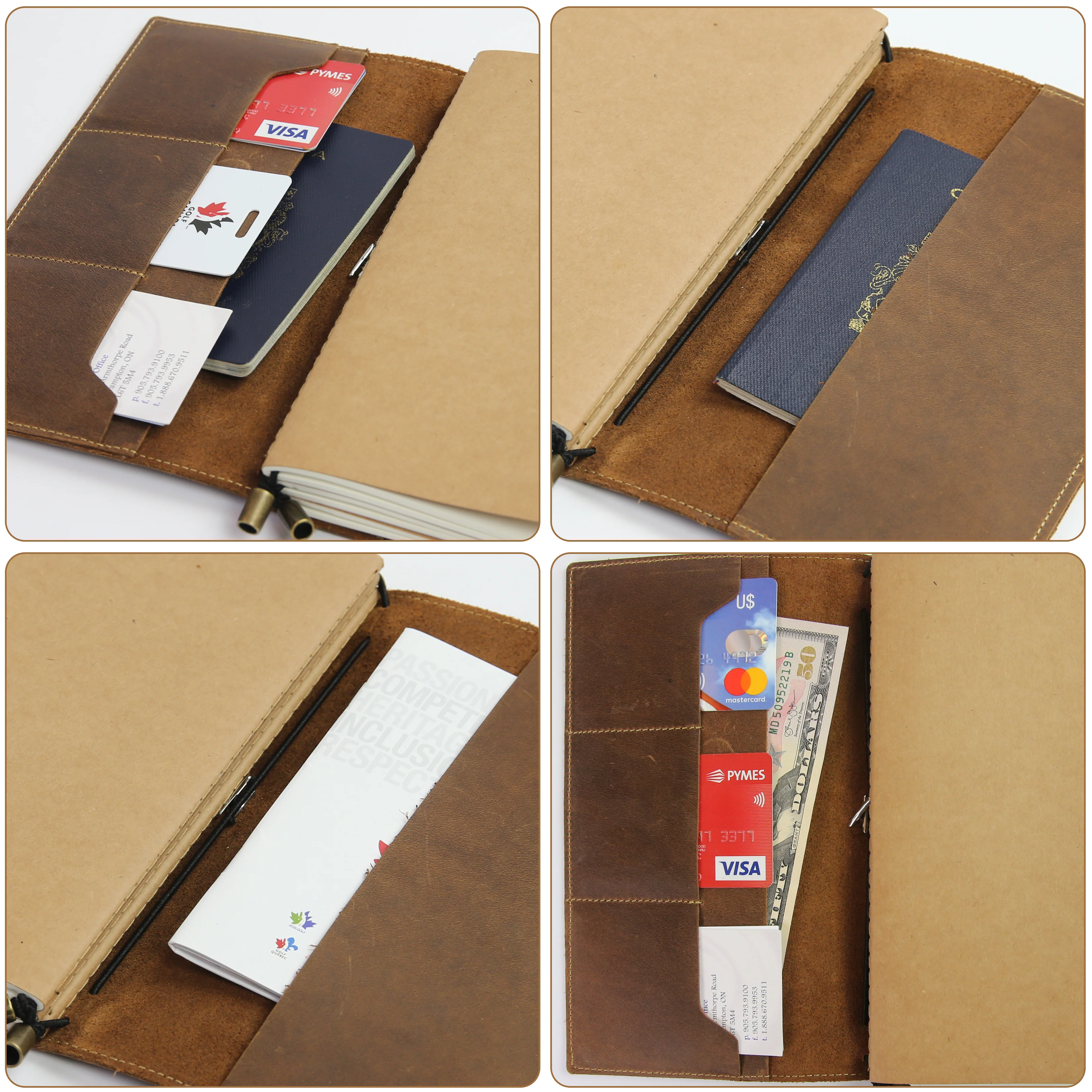 Regular Standard Size Travelers Notebook with Pockets 4.75" x 8.5" / 12cm x 22cm - Image 3