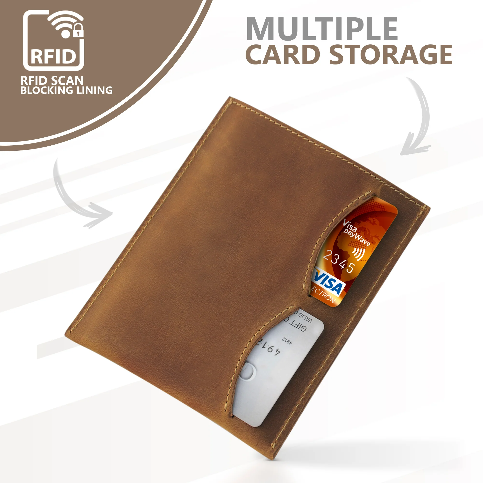 Leather Passport and Card Holder - Image 3