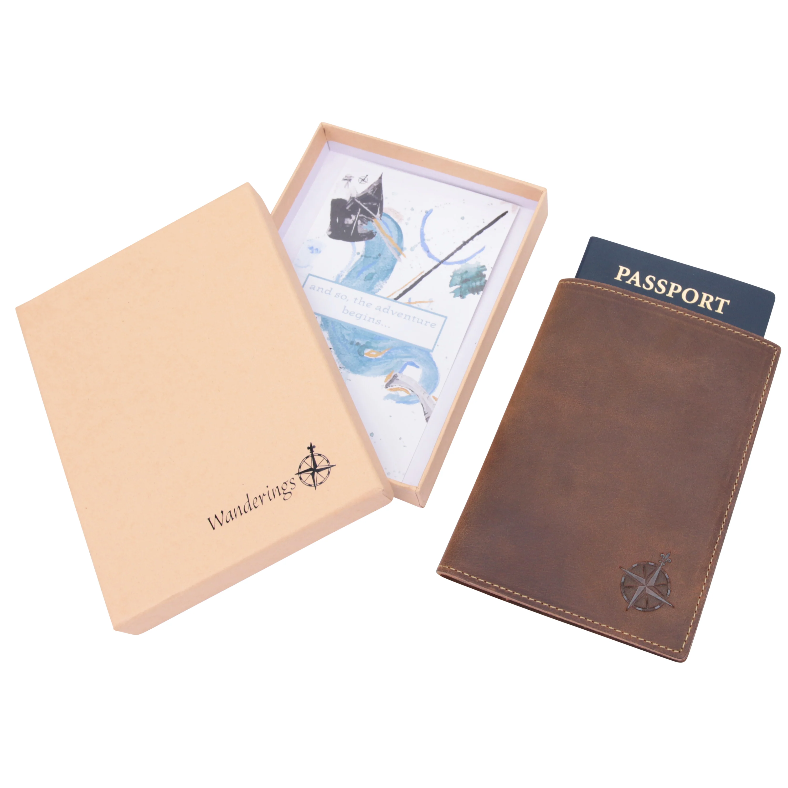 Leather Passport Travel Wallet - RFID Blocking - 4 x 5.5 inches - Image 5