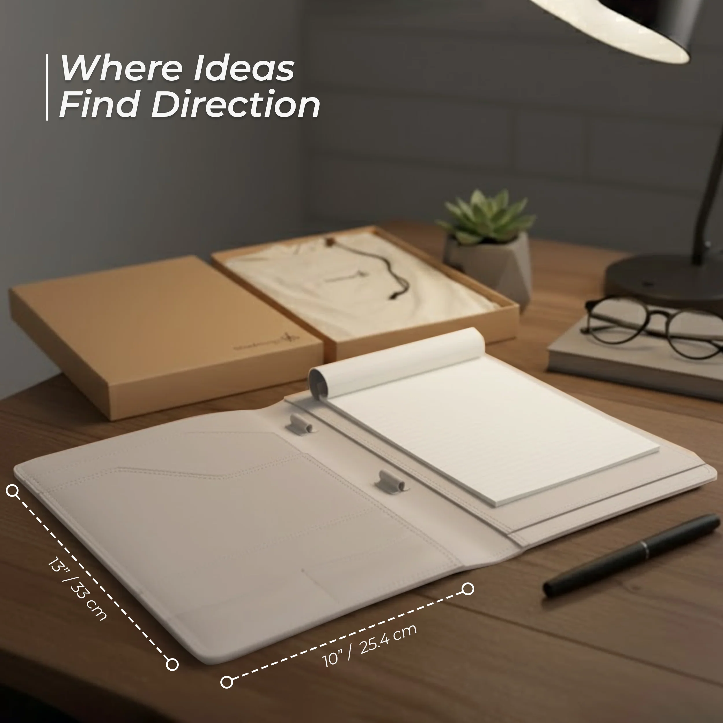 Leather Padfolio - Oat - 10x13" - Image 6