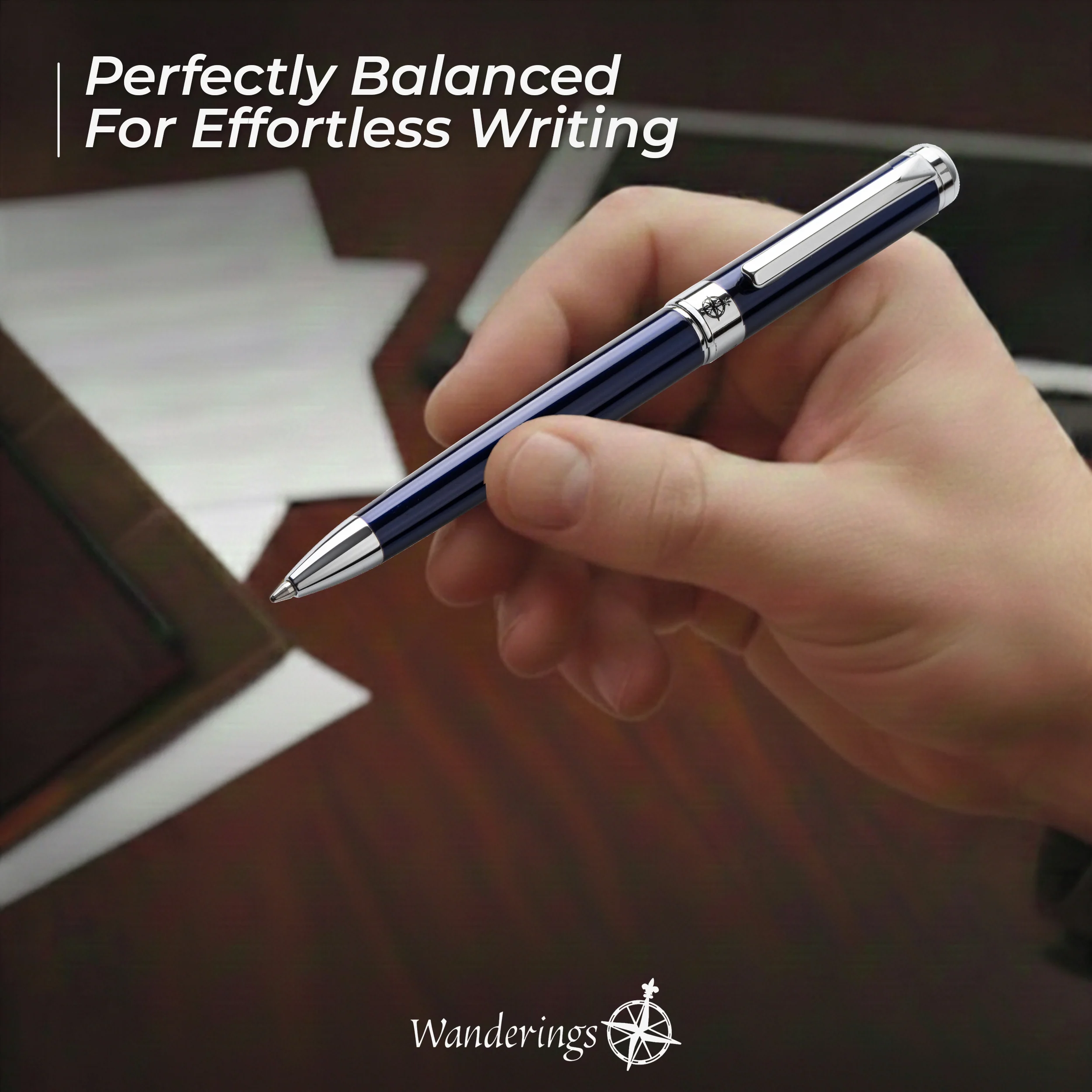 Premium Ballpoint Pen with German Ink and extra Schmidt Refill – Blue Breeze - Image 6