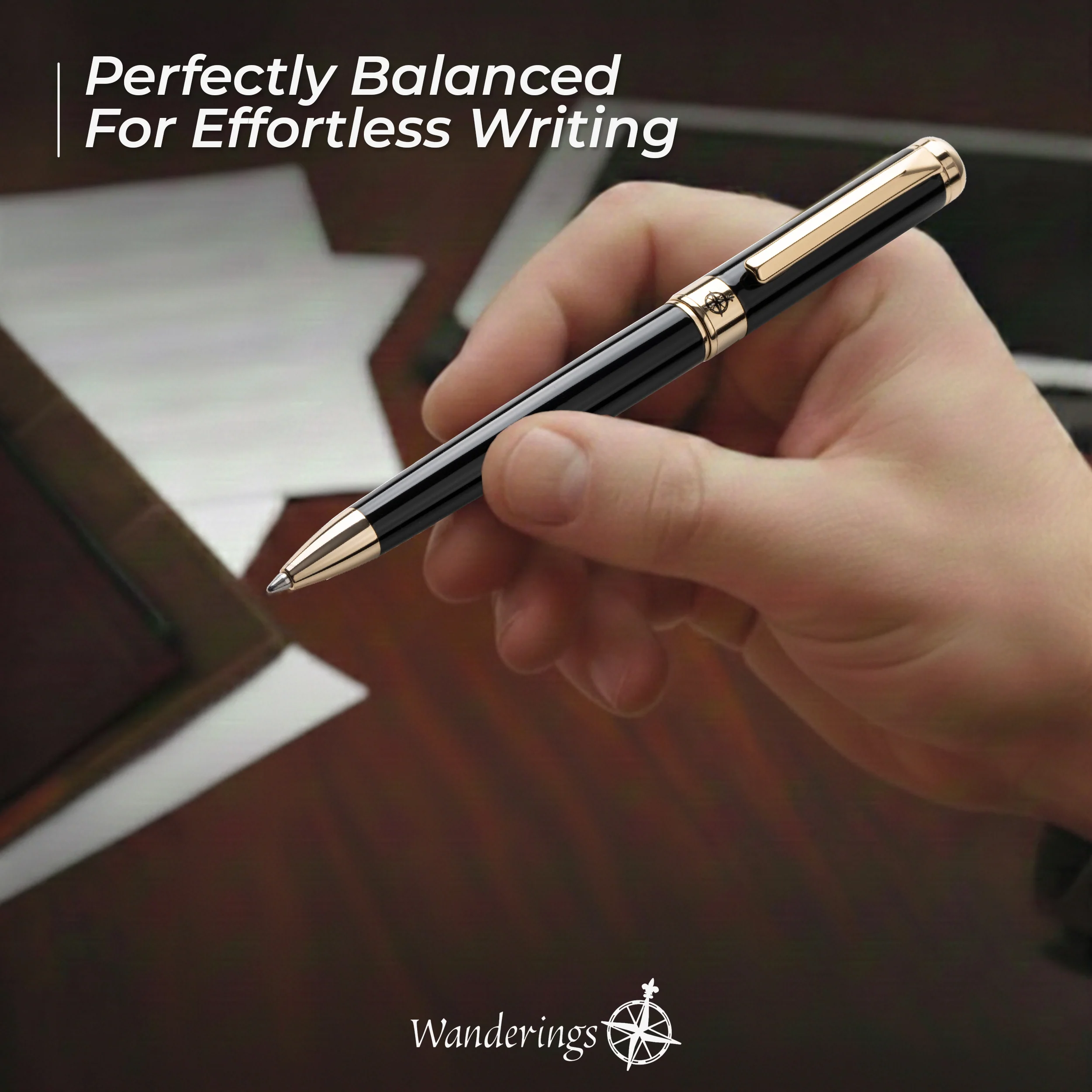 Premium Ballpoint Pen with German Ink and extra Schmidt Refill – Piano Black - Image 7