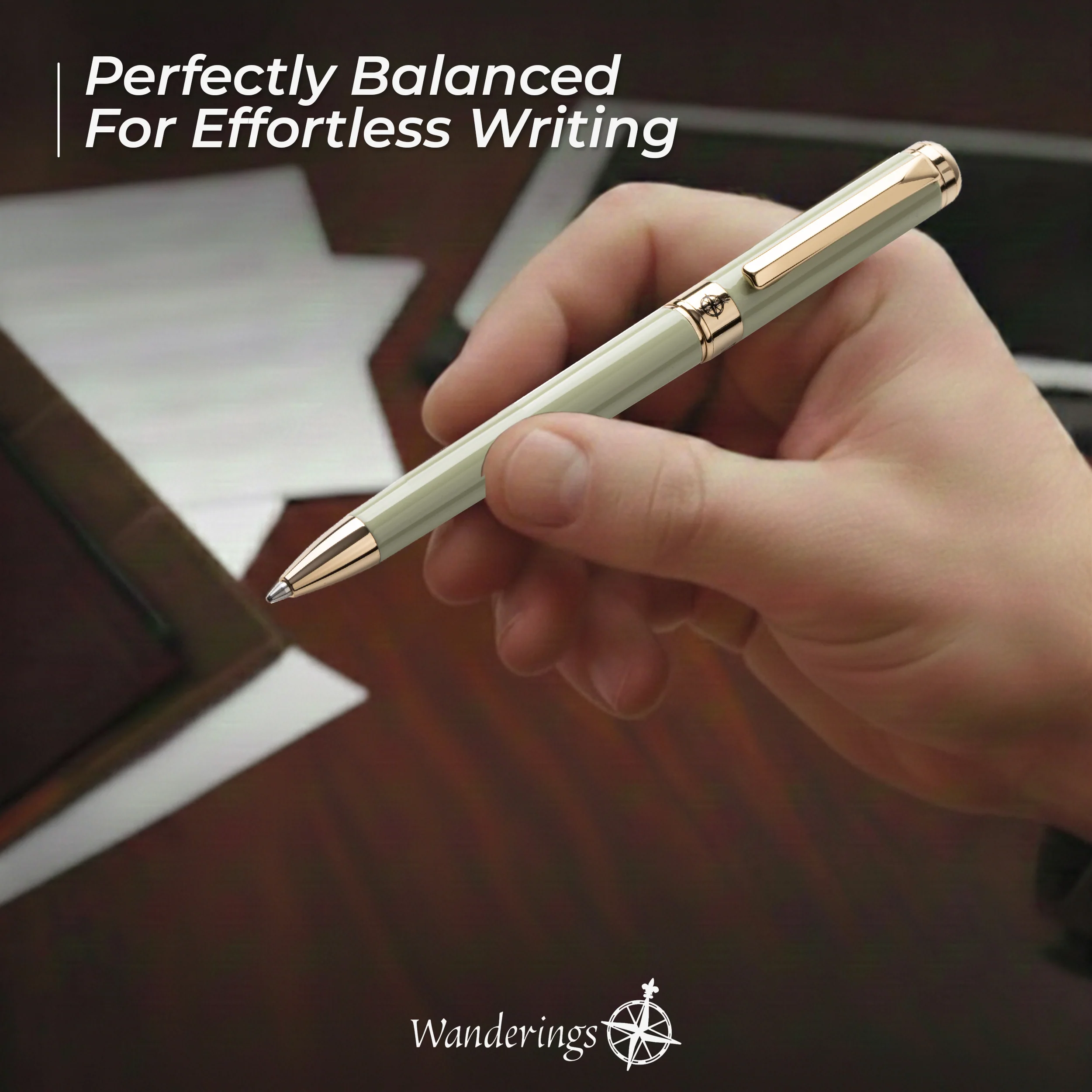 Premium Ballpoint Pen with German Ink and extra Schmidt Refill – Sage Green - Image 6