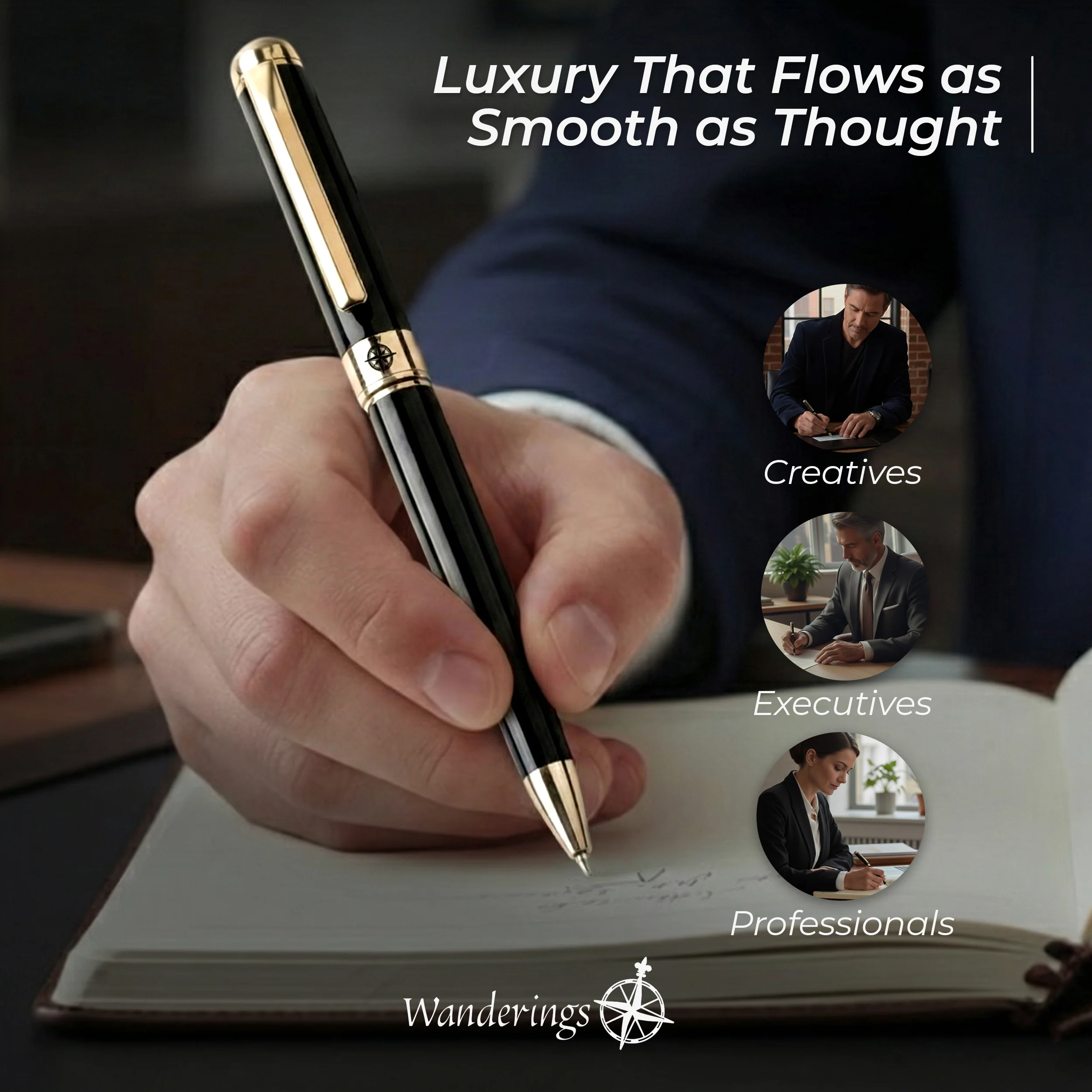 Premium Ballpoint Pens with German Ink and extra Schmidt Refill in a Giftable Presentation Case - Image 3
