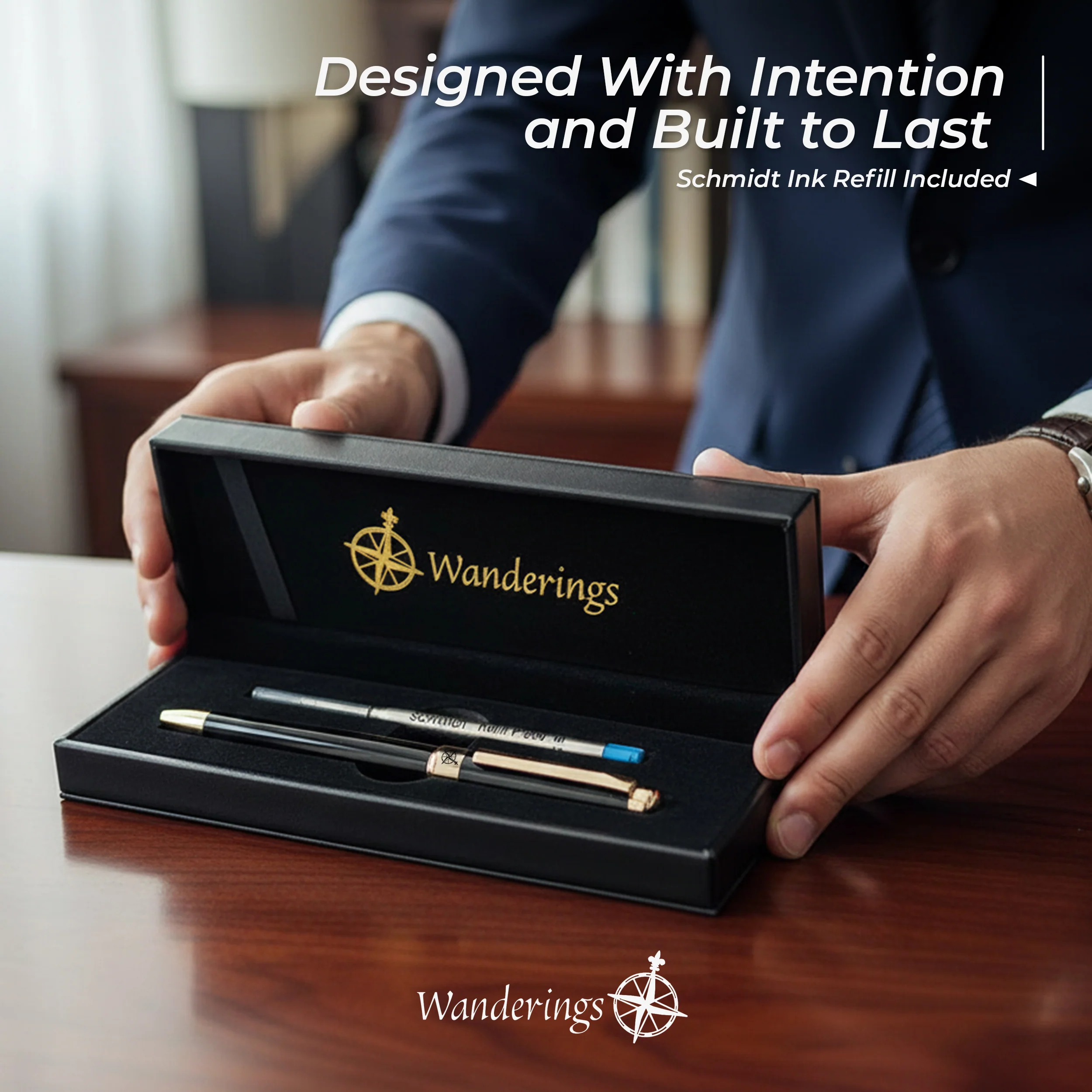 Premium Ballpoint Pens with German Ink and extra Schmidt Refill in a Giftable Presentation Case - Image 9