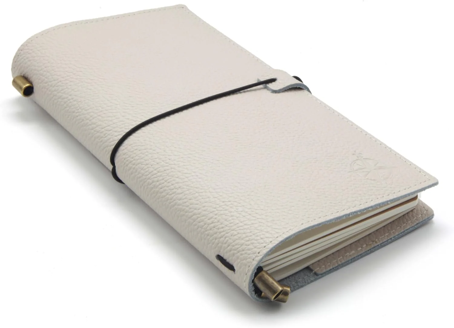 Standard / Regular Size Refillable Textured Leather Travelers Notebook with Pockets and Blank Inserts - 8.5x4.5"/ 22x11.5cm - Image 11