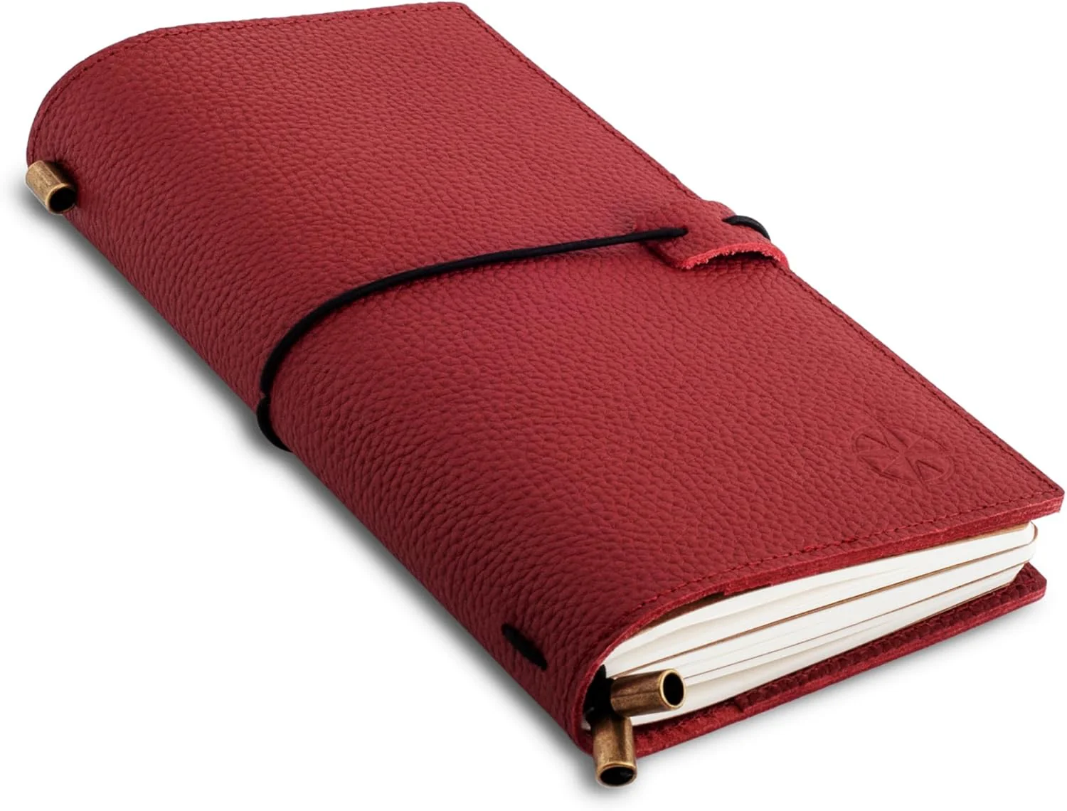 Standard / Regular Size Refillable Textured Leather Travelers Notebook with Pockets and Blank Inserts - 8.5x4.5"/ 22x11.5cm - Image 13