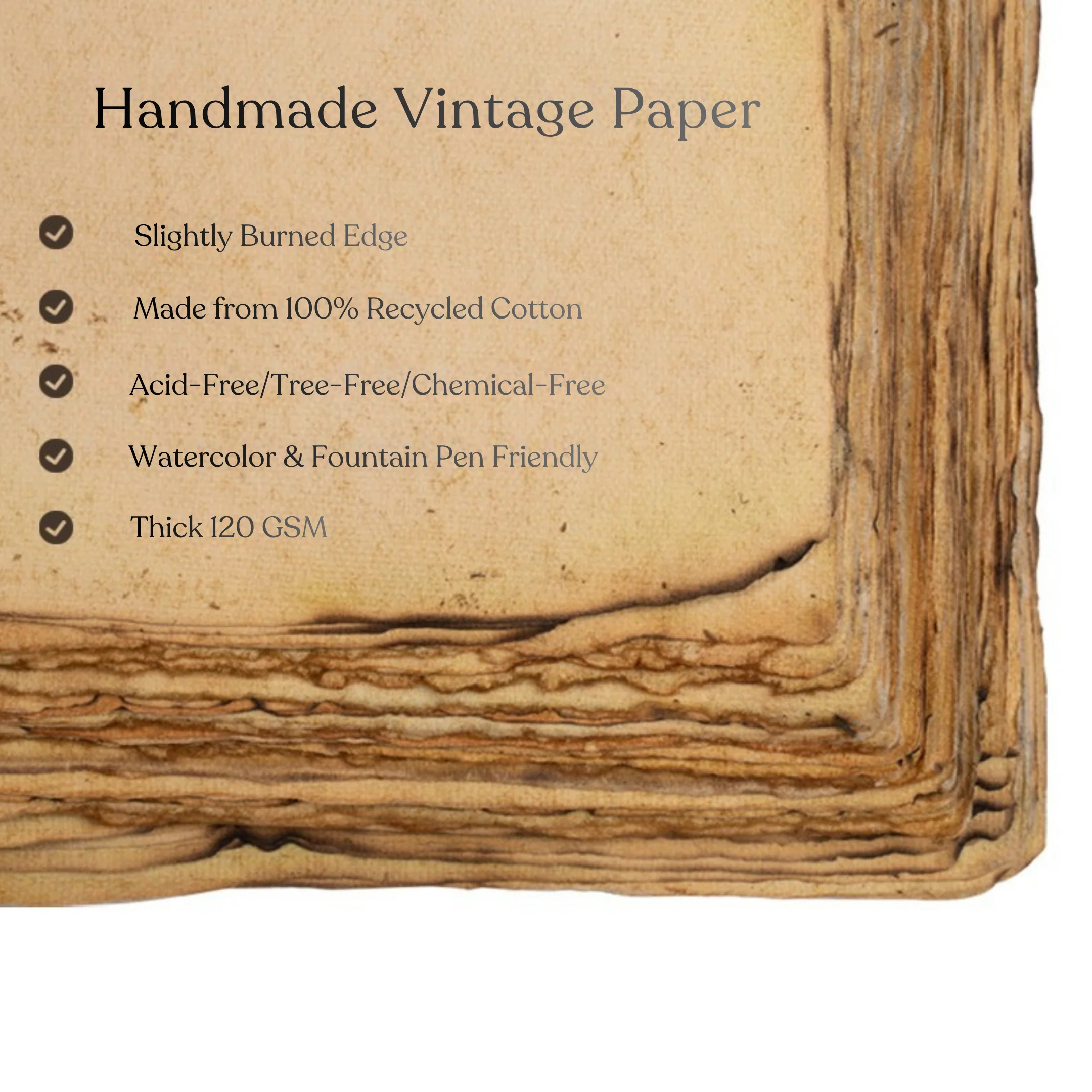 Vintage A5 6-Ring Binder Planner Inserts - 6.5 x 8.75" - Blank or Lined - Image 5