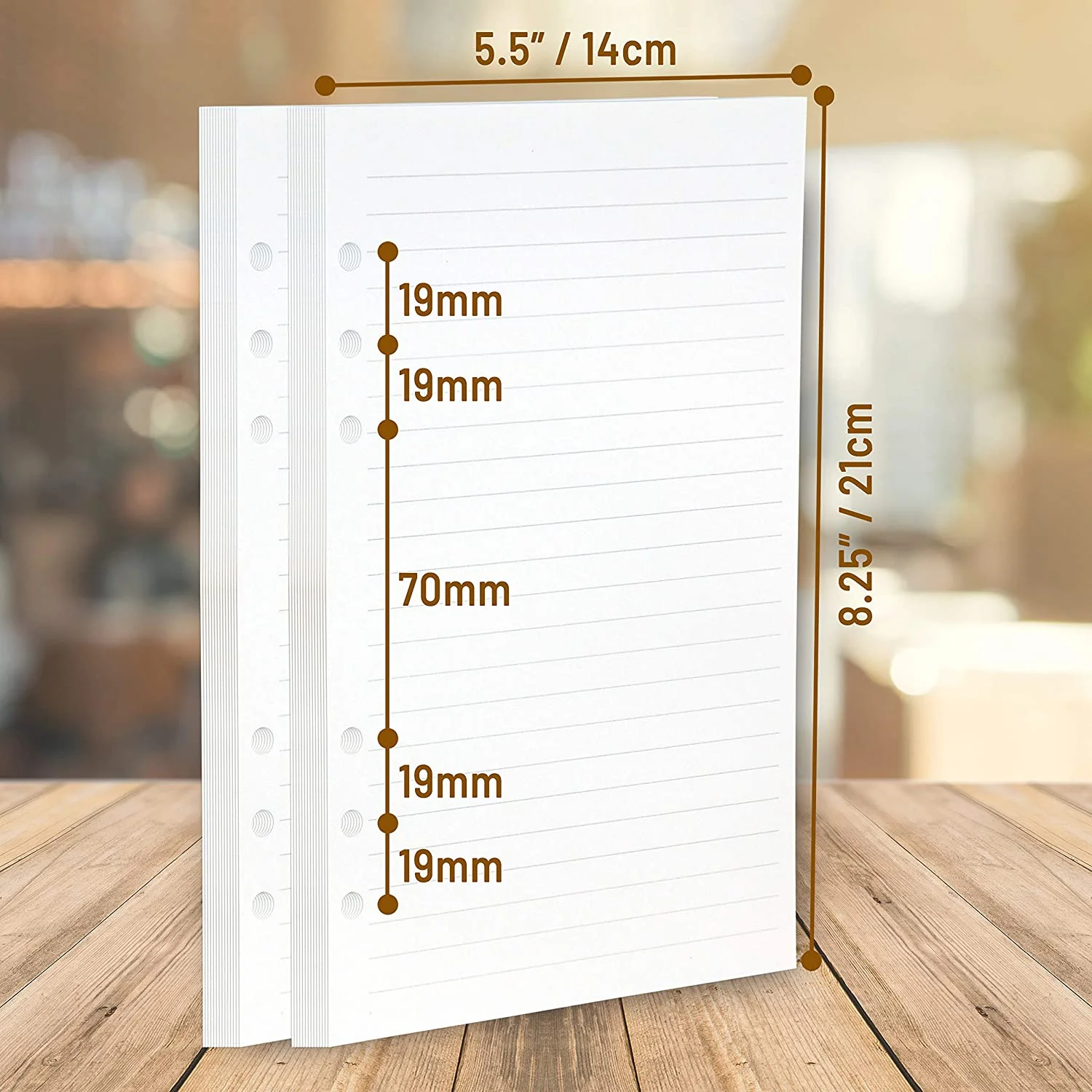 Vintage A5 6-Ring Binder Planner Inserts - 6.5 x 8.75" - Blank or Lined - Image 6