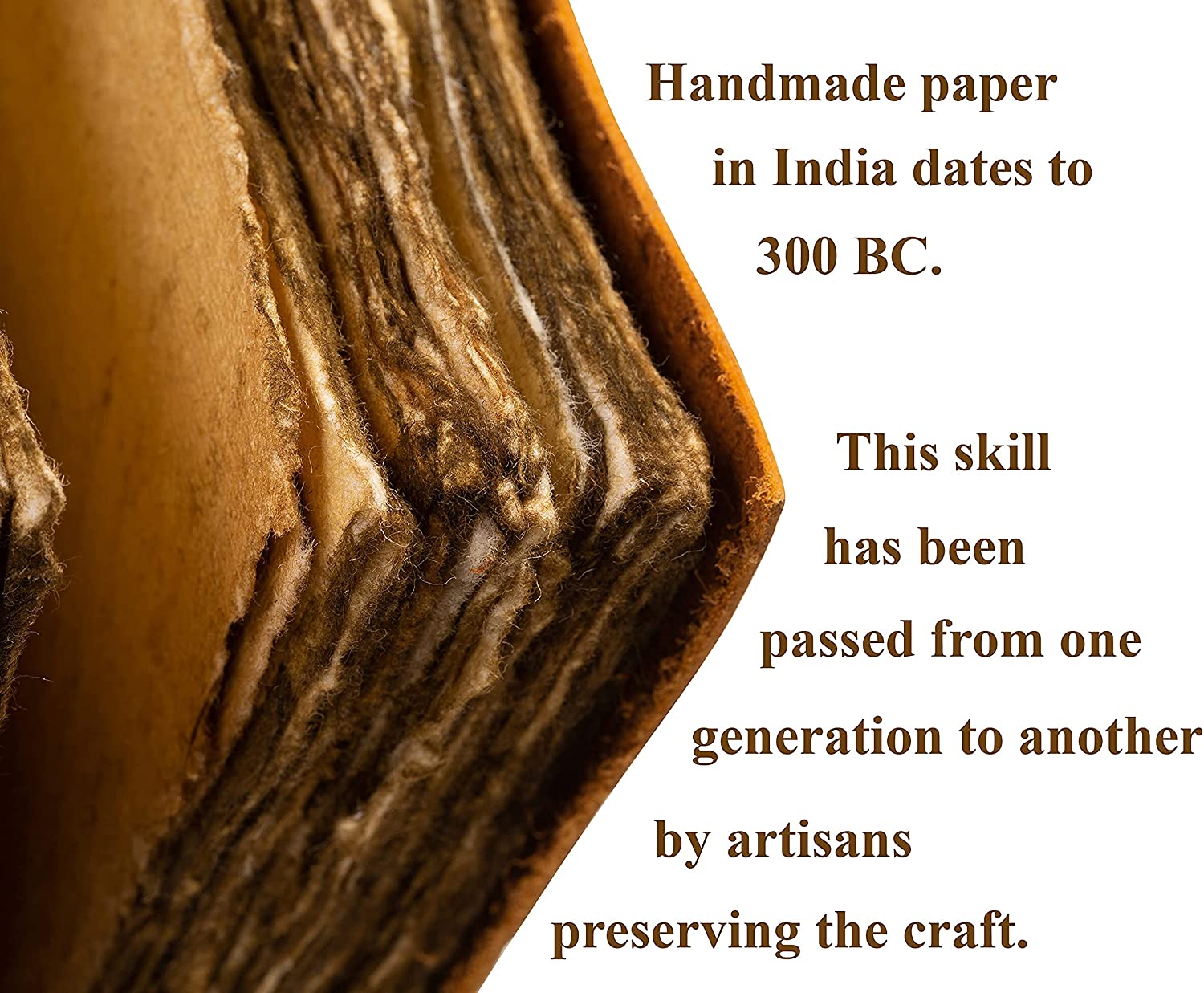 Classic Retro Vintage Leather Journal with Antique Deckle Edge Paper - 3 Sizes - Image 4