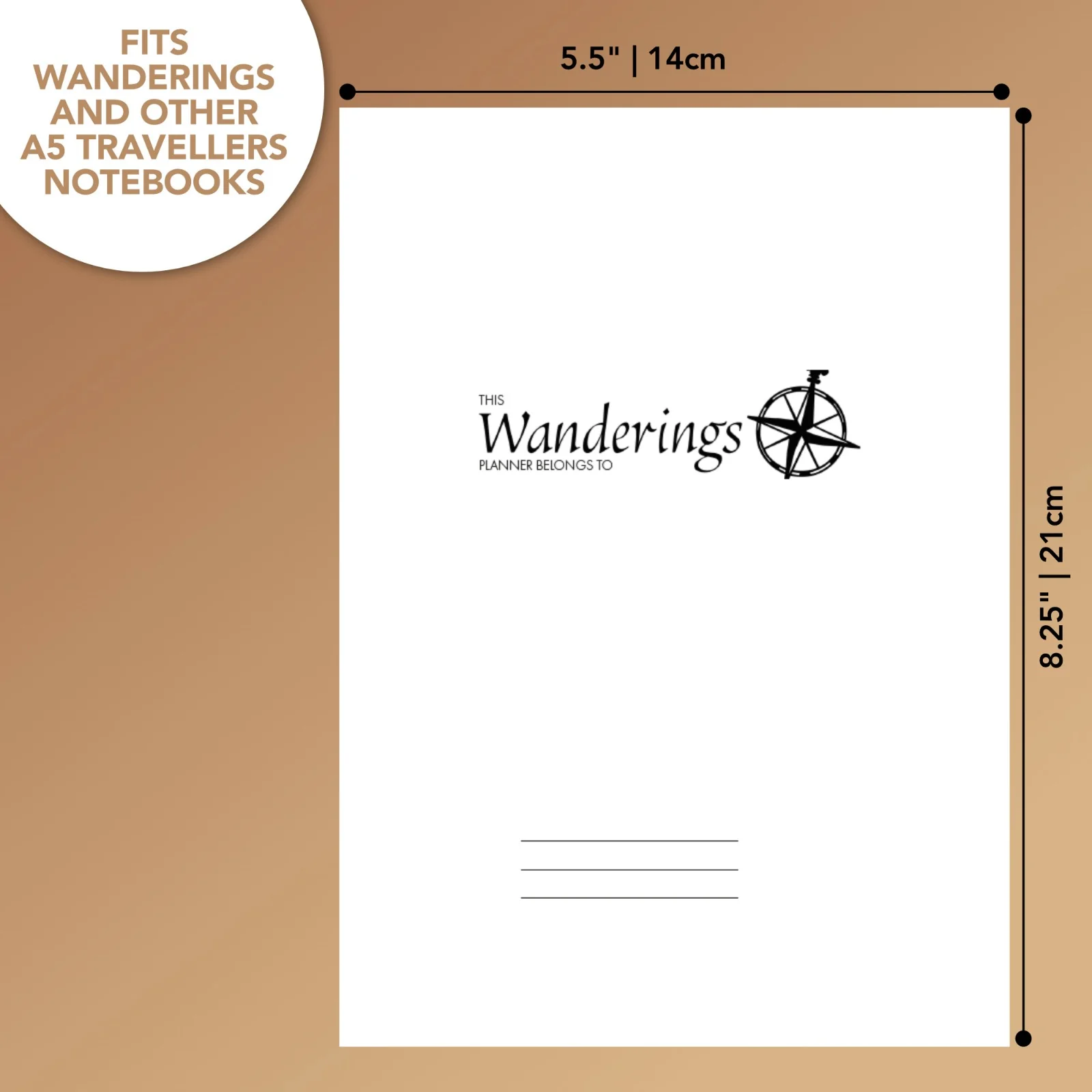 Undated Weekly Planner Inserts (60 Weeks) – A5 Traveler's Refillable Notebook - Image 3