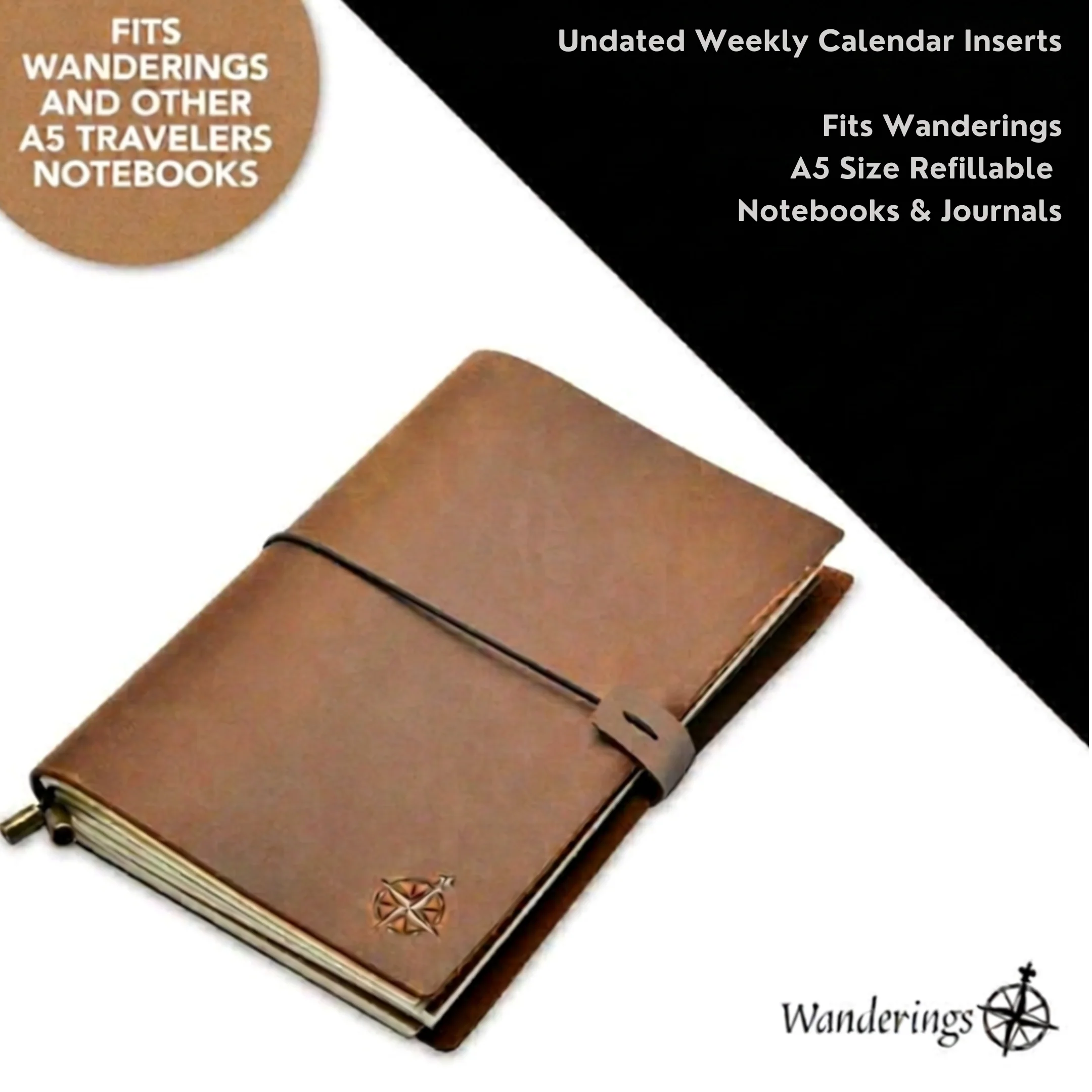 Undated Weekly Planner Inserts (60 Weeks) – A5 Traveler's Refillable Notebook - Image 6