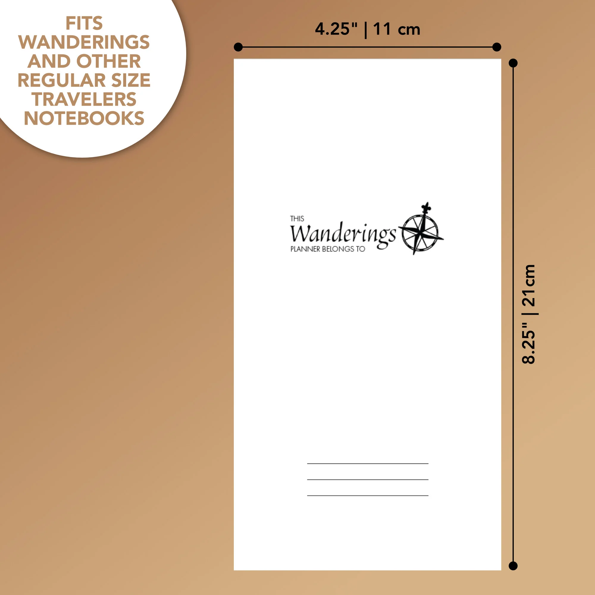 Undated Weekly Planner Inserts (60 Weeks) – Regular Traveler's Refillable Notebook - Image 3