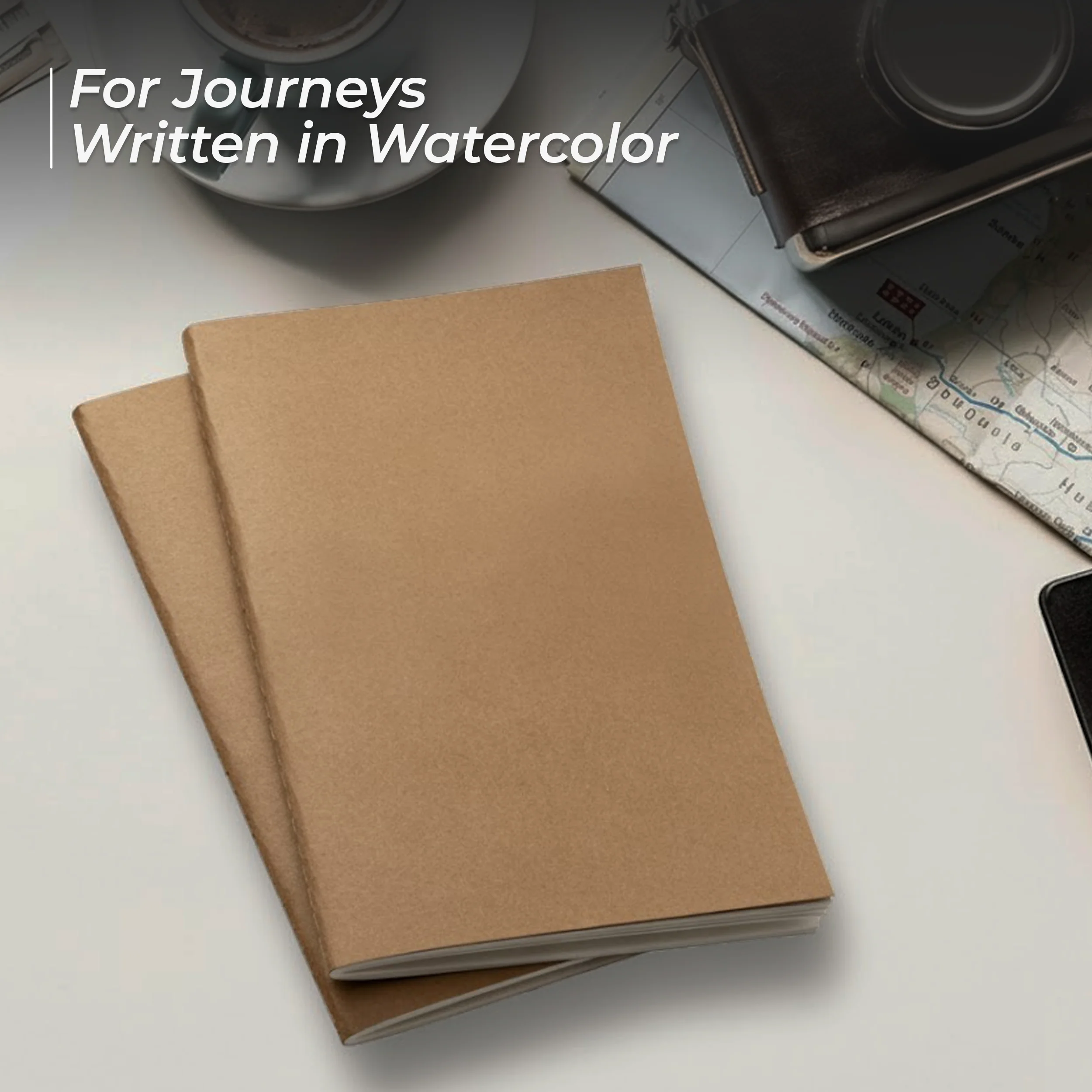 300 GSM Watercolor Paper Inserts with Deckle Edge for Travelers Notebooks - 3 Sizes - Image 8