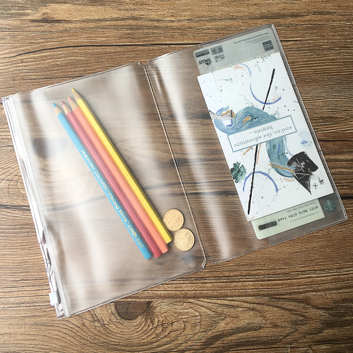Zipper Case and Kraft Card Sleeve Holder Travelers Journal Accessories Pack 2-Pack for Refillable Travel Journals - A5 Size - 8.25 x 5.25 - Image 6